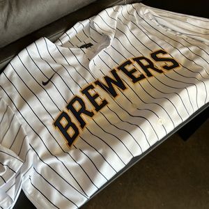 Milwaukee Brewers Brandon Woodruff #53 home alternate jersey